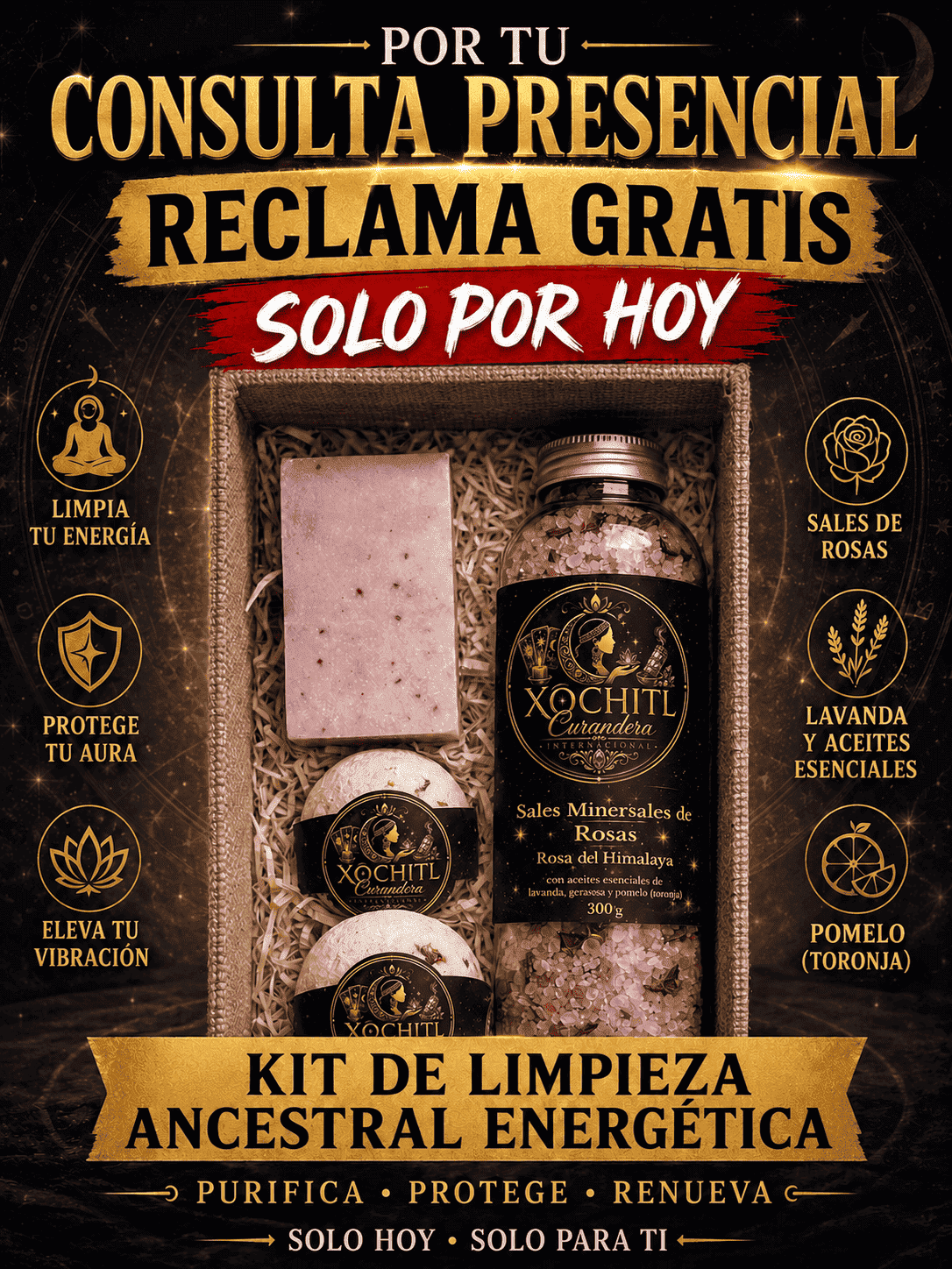 Kit de Limpieza Ancestral Energética gratis por tu consulta presencial - solo por hoy